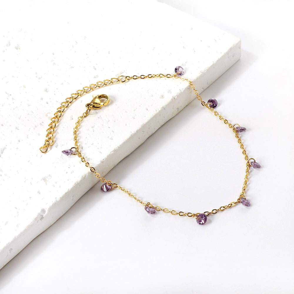 Zia Sparkle Anklet - Purple