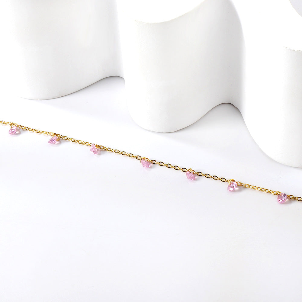 Zia Sparkle Anklet - Pink