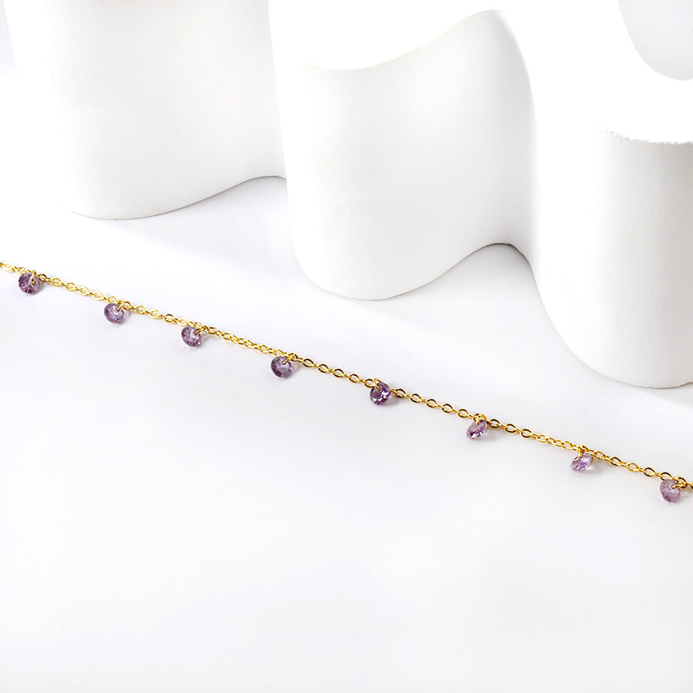 Zia Sparkle Anklet - Purple