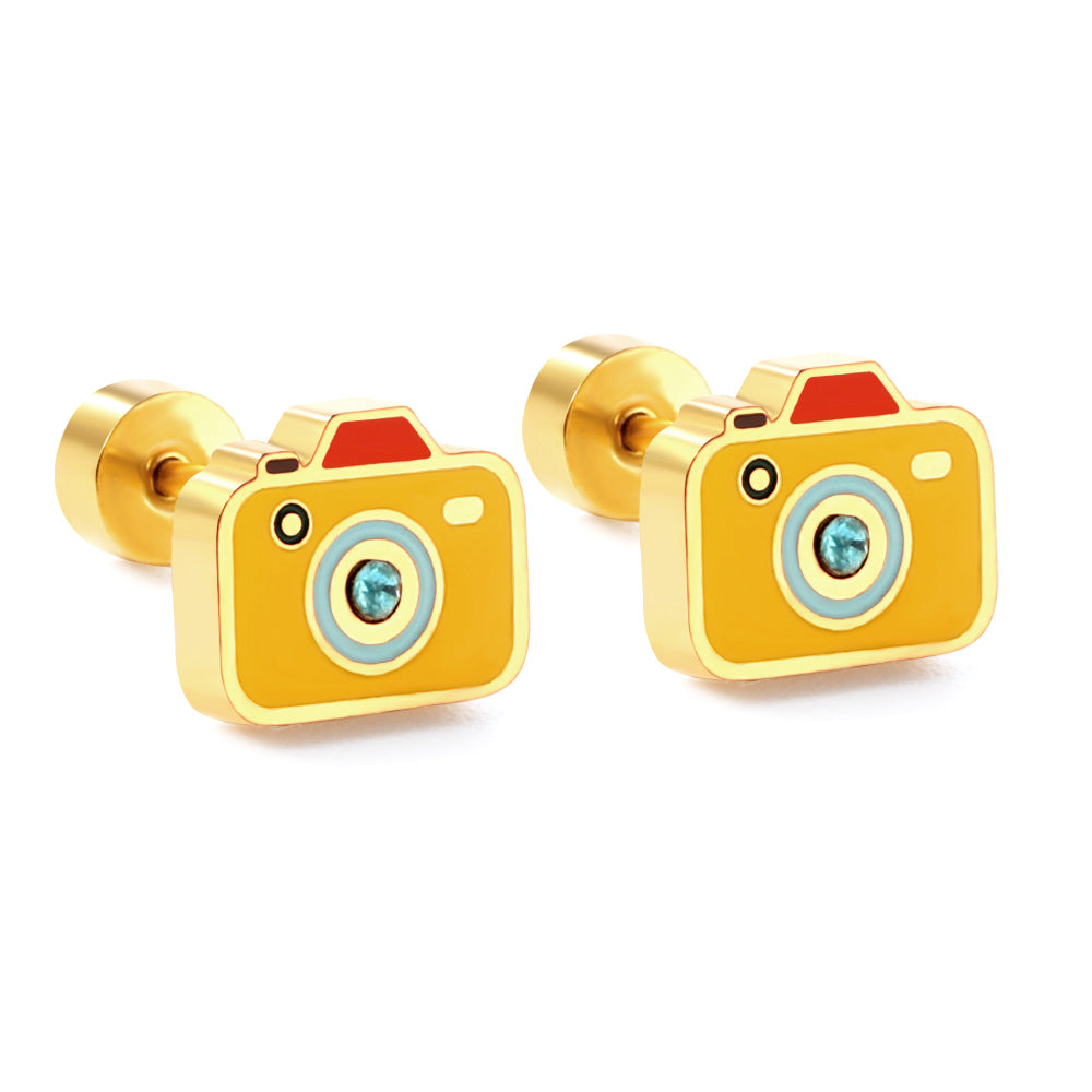 Camera Stud Earrings