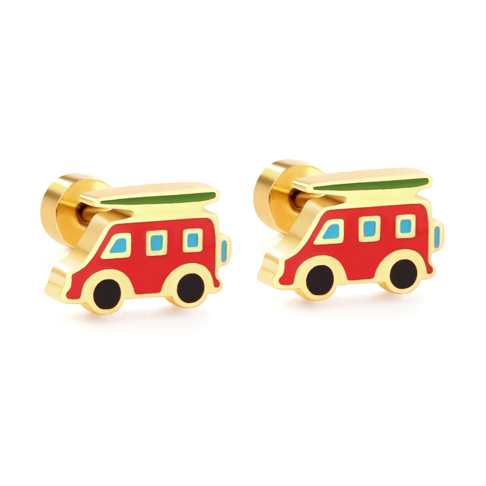 Cute Bus Stud Earring