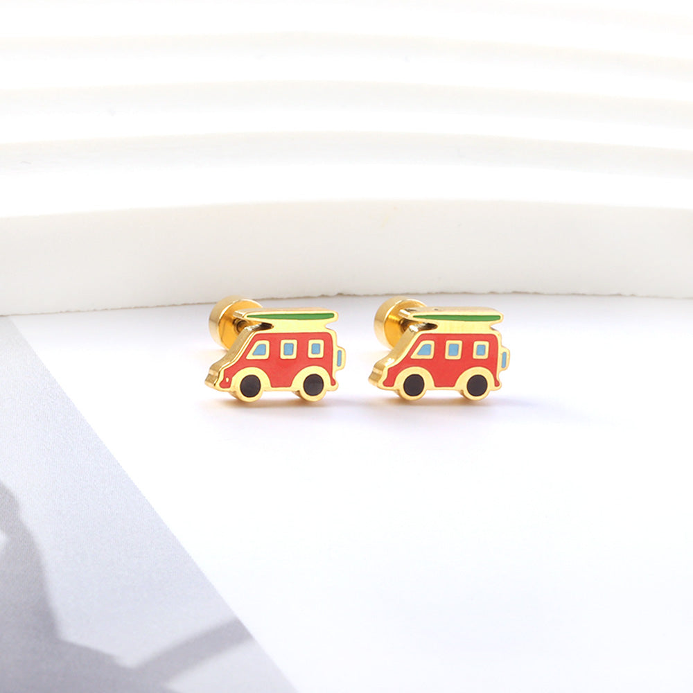 Cute Bus Stud Earring
