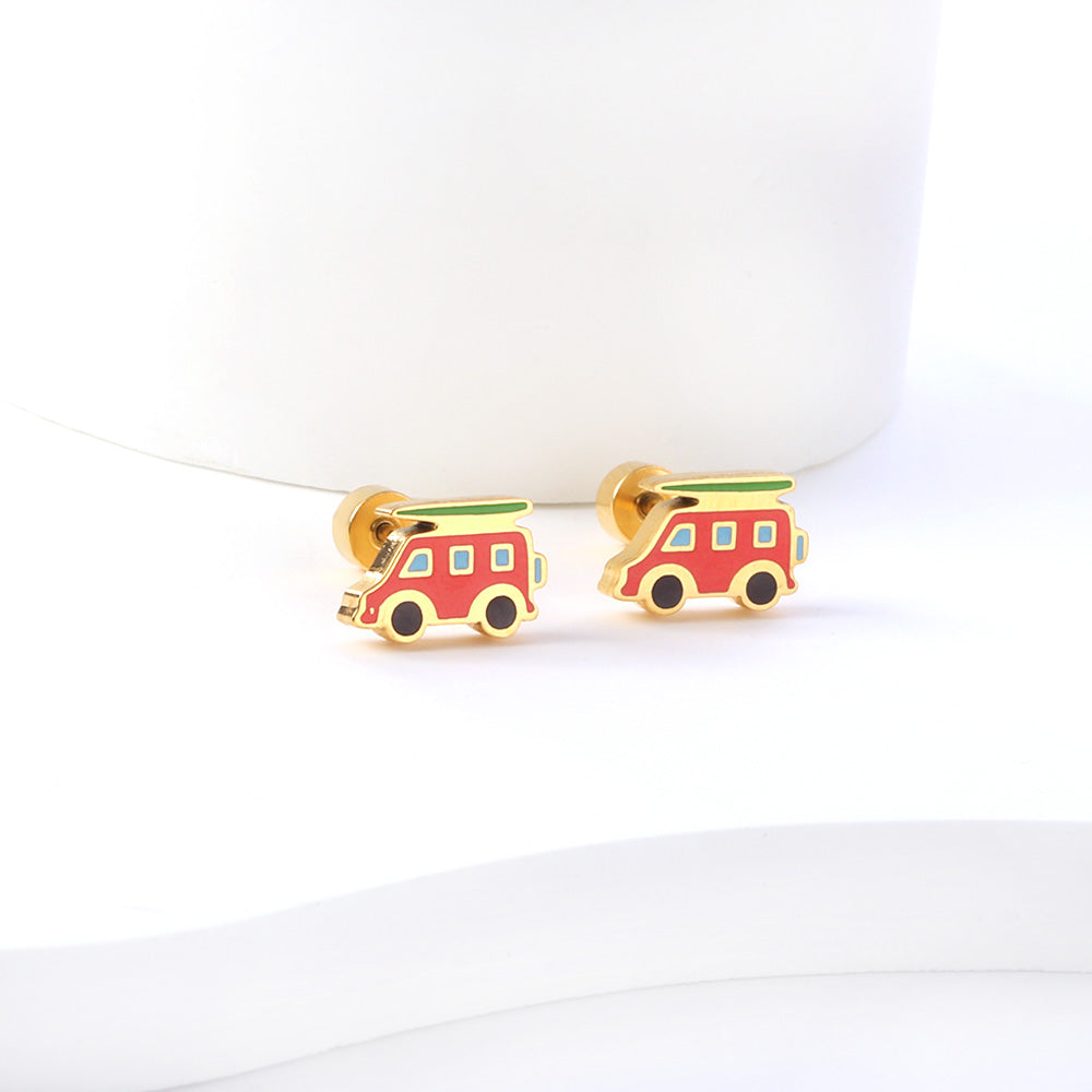 Cute Bus Stud Earring
