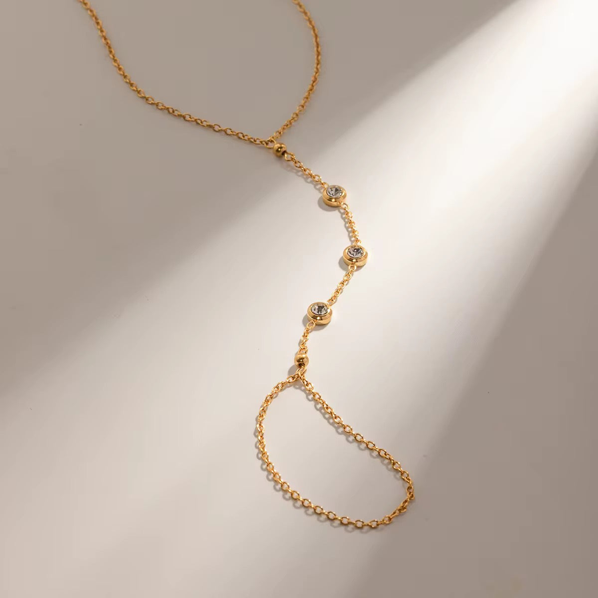 Ira Diamond Hand Chain Bracelet