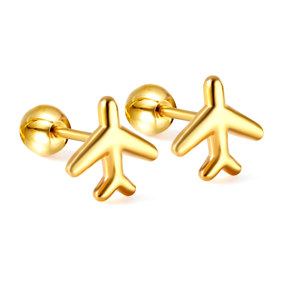 Airplane Stud Earrings