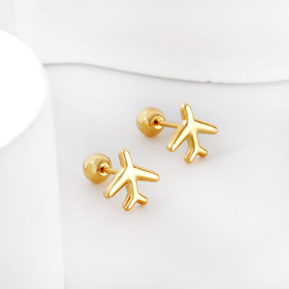 Airplane Stud Earrings