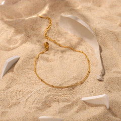 Dainty Bead Anklet - Single piece