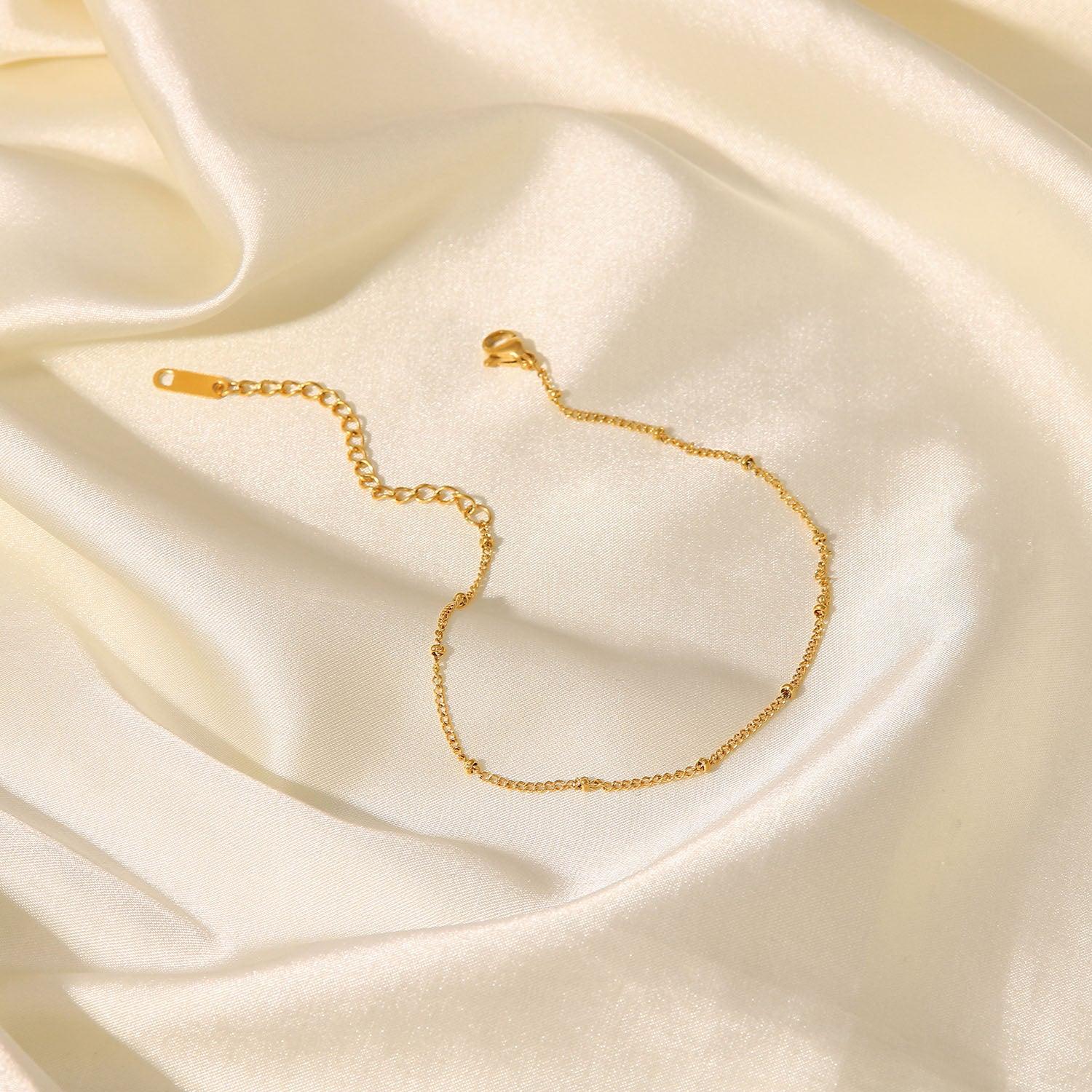 Dainty Bead Anklet