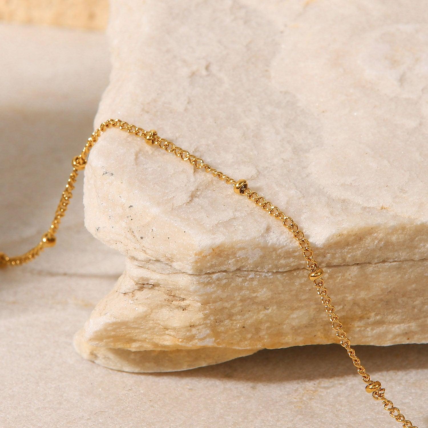 Dainty Bead Anklet - Single piece