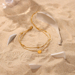 Hearty Layered Anklet