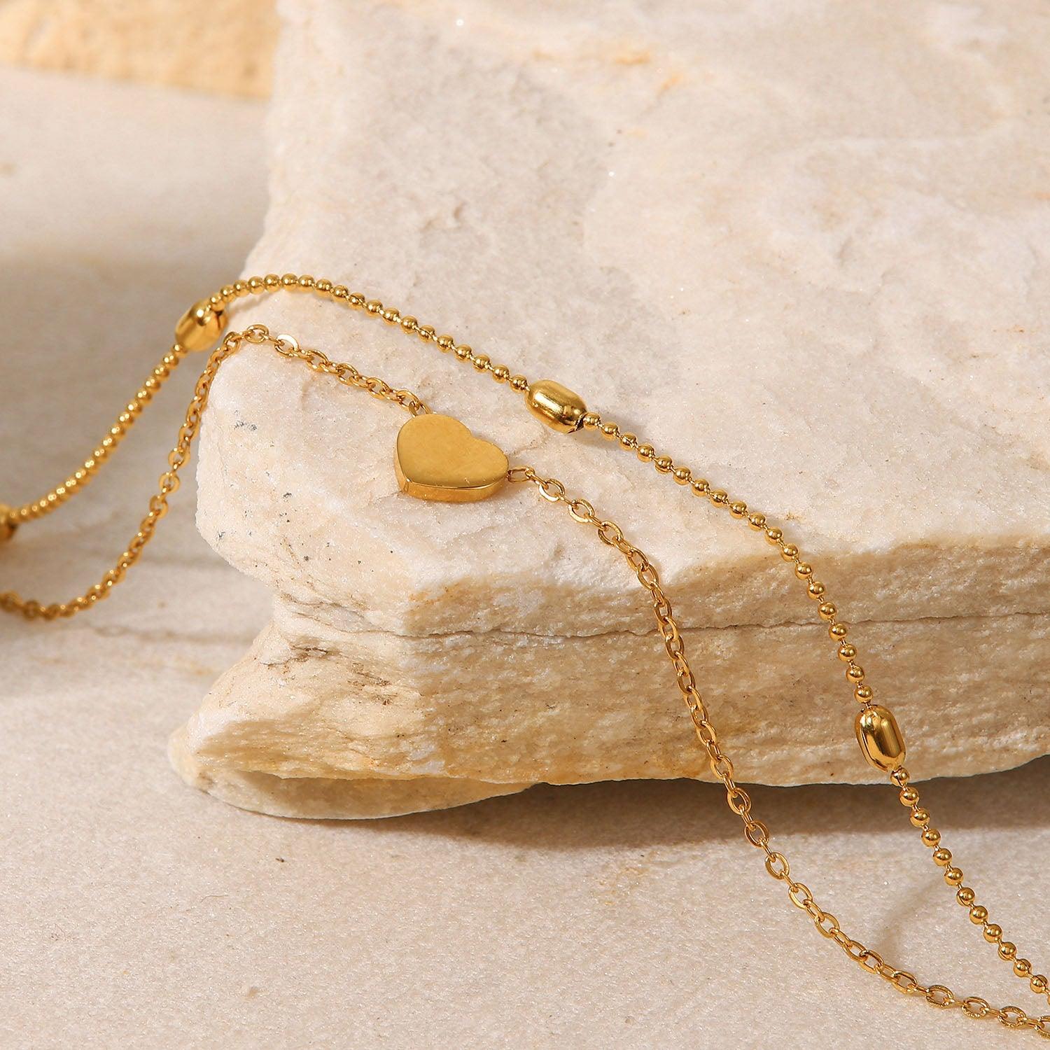 Hearty Layered Anklet