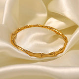 Bamboo Oval Openable Bangle