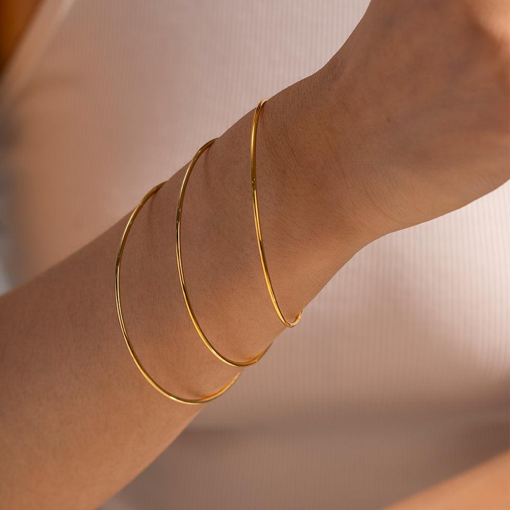 Mira Dainty Kada Bangle - Set of 3
