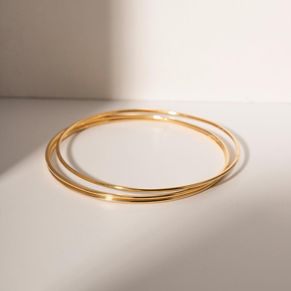 Mira Dainty Kada Bangle - Set of 3
