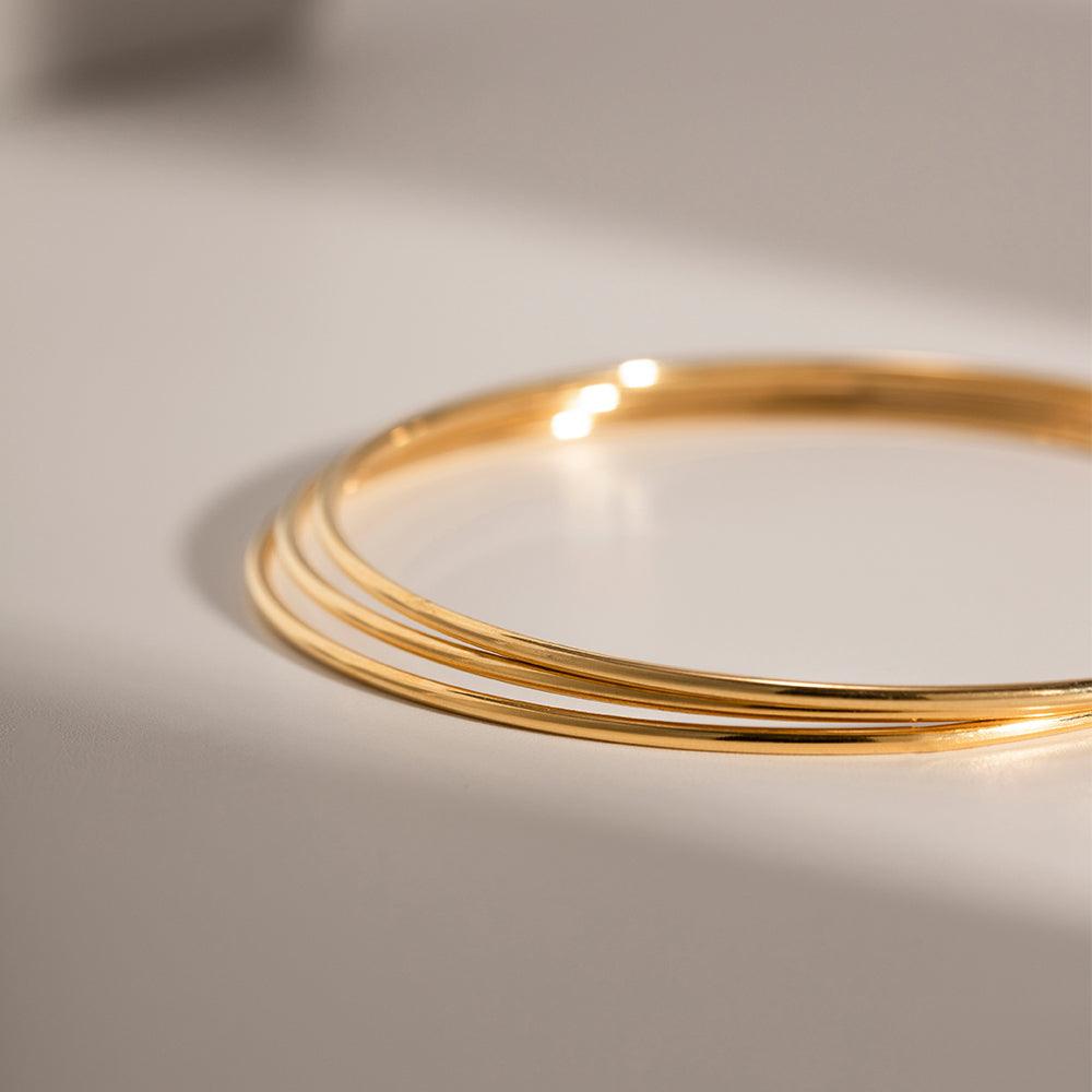 Mira Dainty Kada Bangle - Set of 3