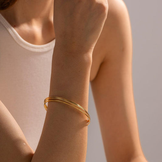 Mira Dainty Kada Bangle - Set of 3