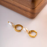 Devi Pearl Hoop Earring