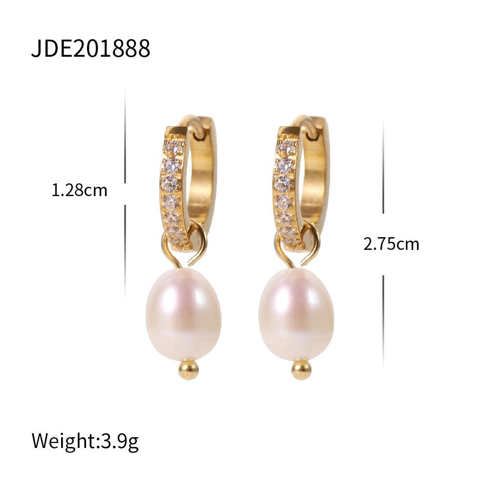 Devi Pearl Hoop Earring