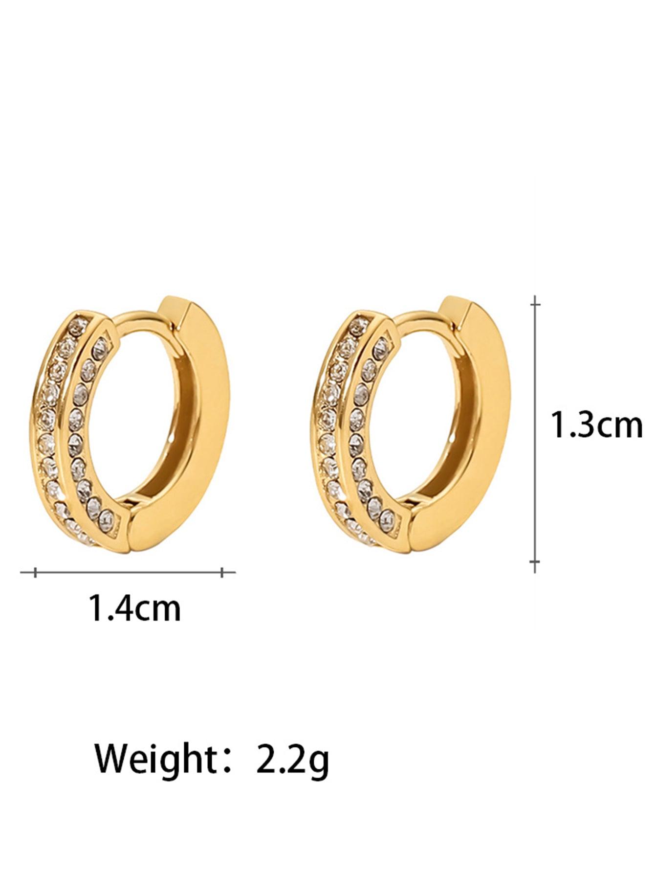 Zirconia Huggie Hoop Earring