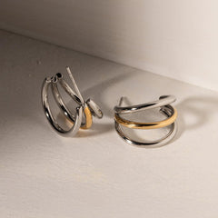 Two Tone Hoop Earring