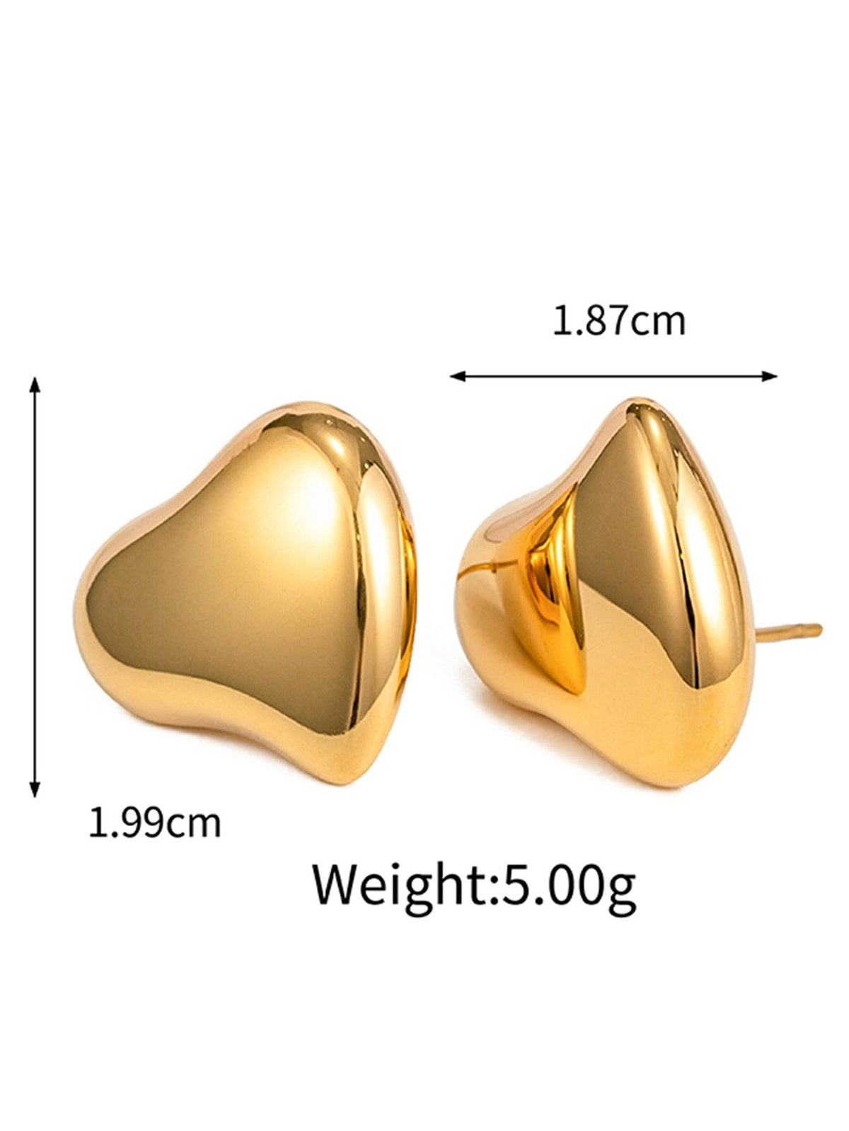 Statement Irregular Heart Earring