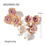 Flower Pearl Statement Earring