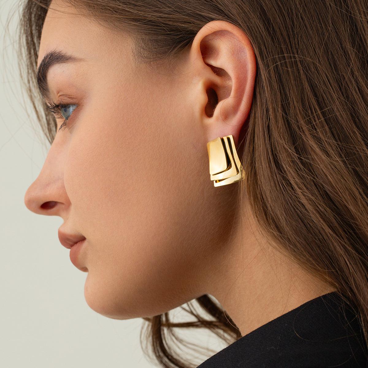 Chunky Layered Statement Earring