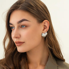 Statement Irregular Heart Earring