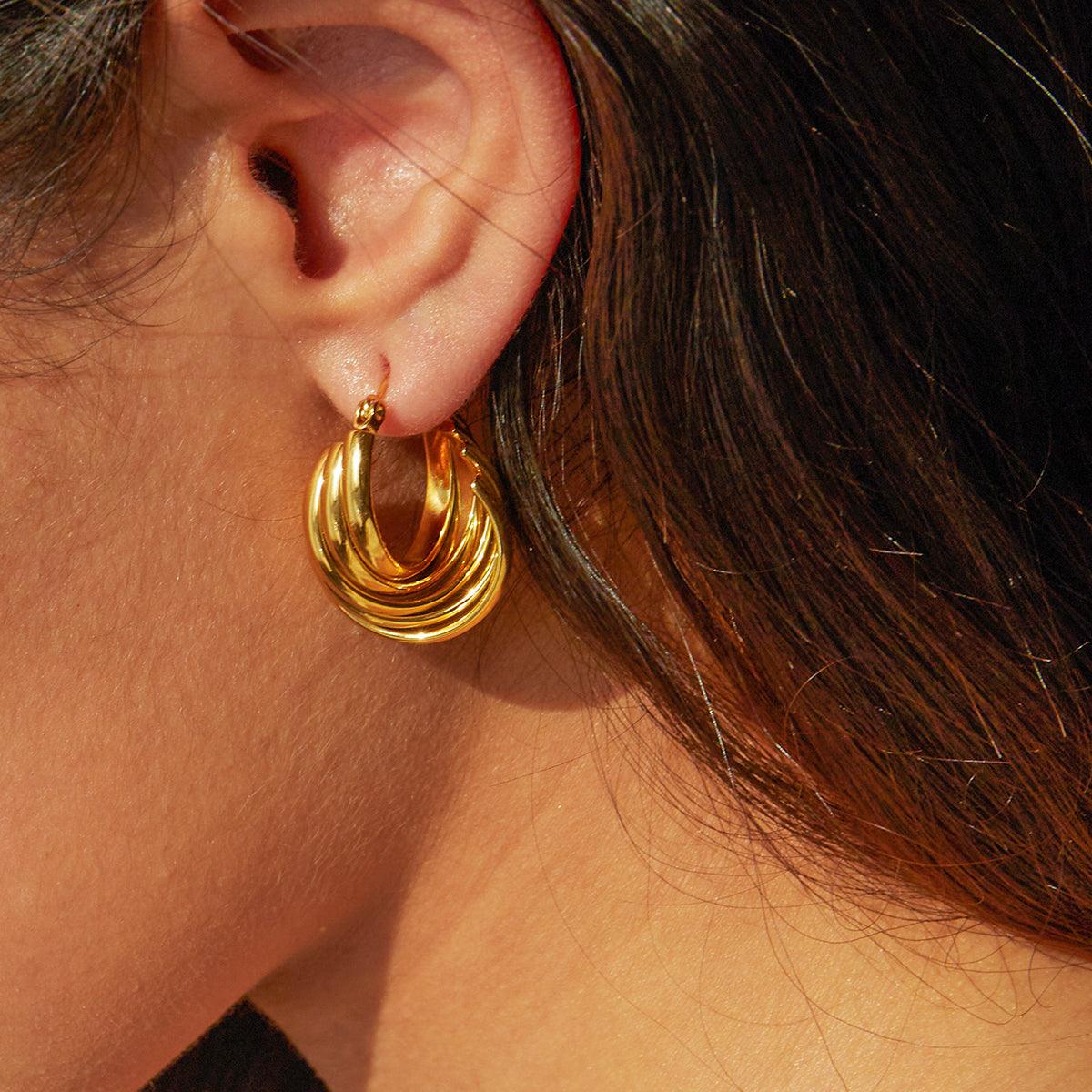 Statement Layered Hoop Earring