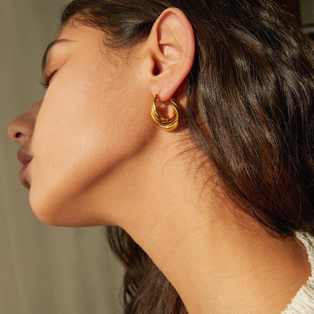 Statement Layered Hoop Earring