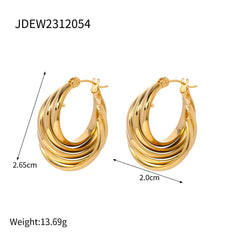 Statement Layered Hoop Earring