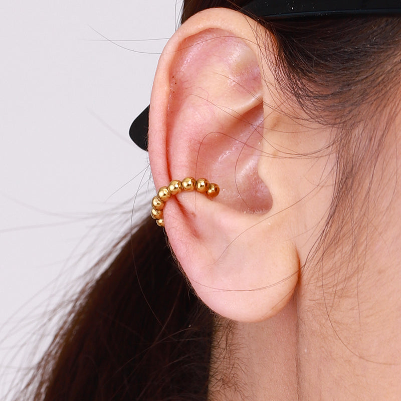 Beaded Line Ear Cuff Earring