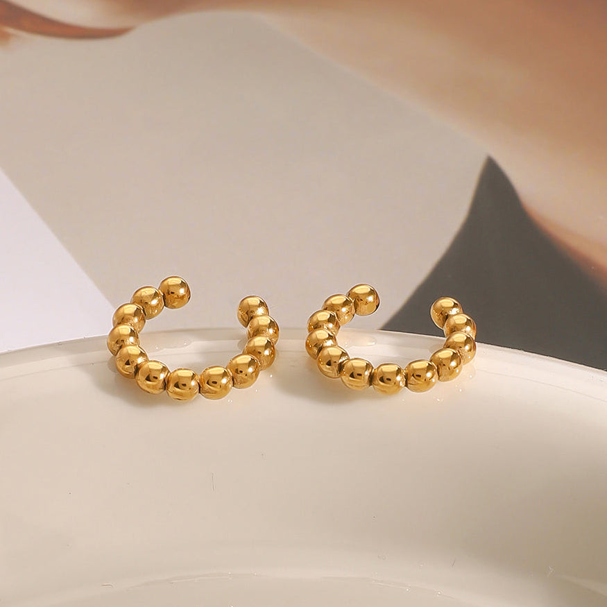 Beaded Line Ear Cuff Earring