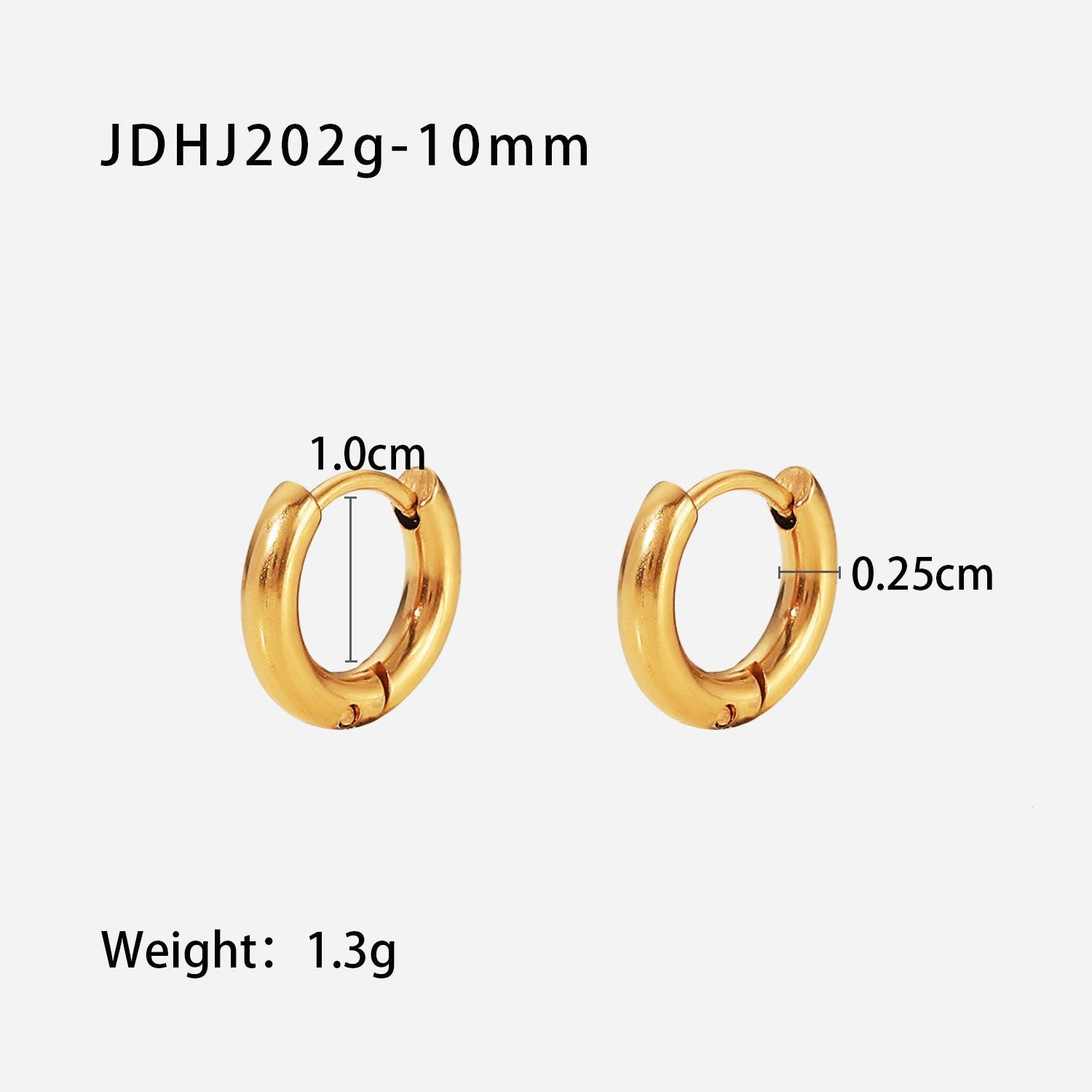 Small Dainty Hoop Earring - 2.5 mm Thick