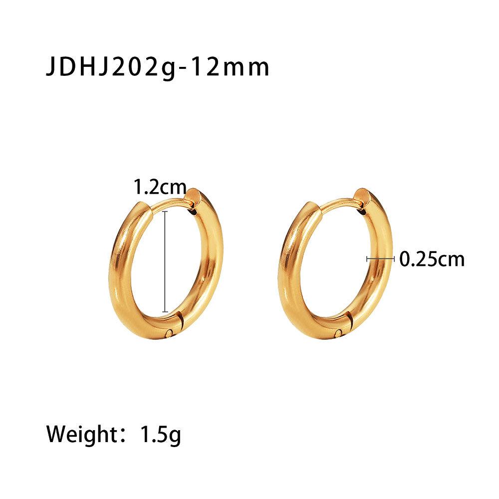 Small Dainty Hoop Earring - 2.5 mm Thick