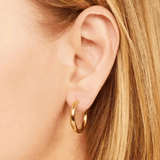 Small Dainty Hoop Earring - 2.5 mm Thick