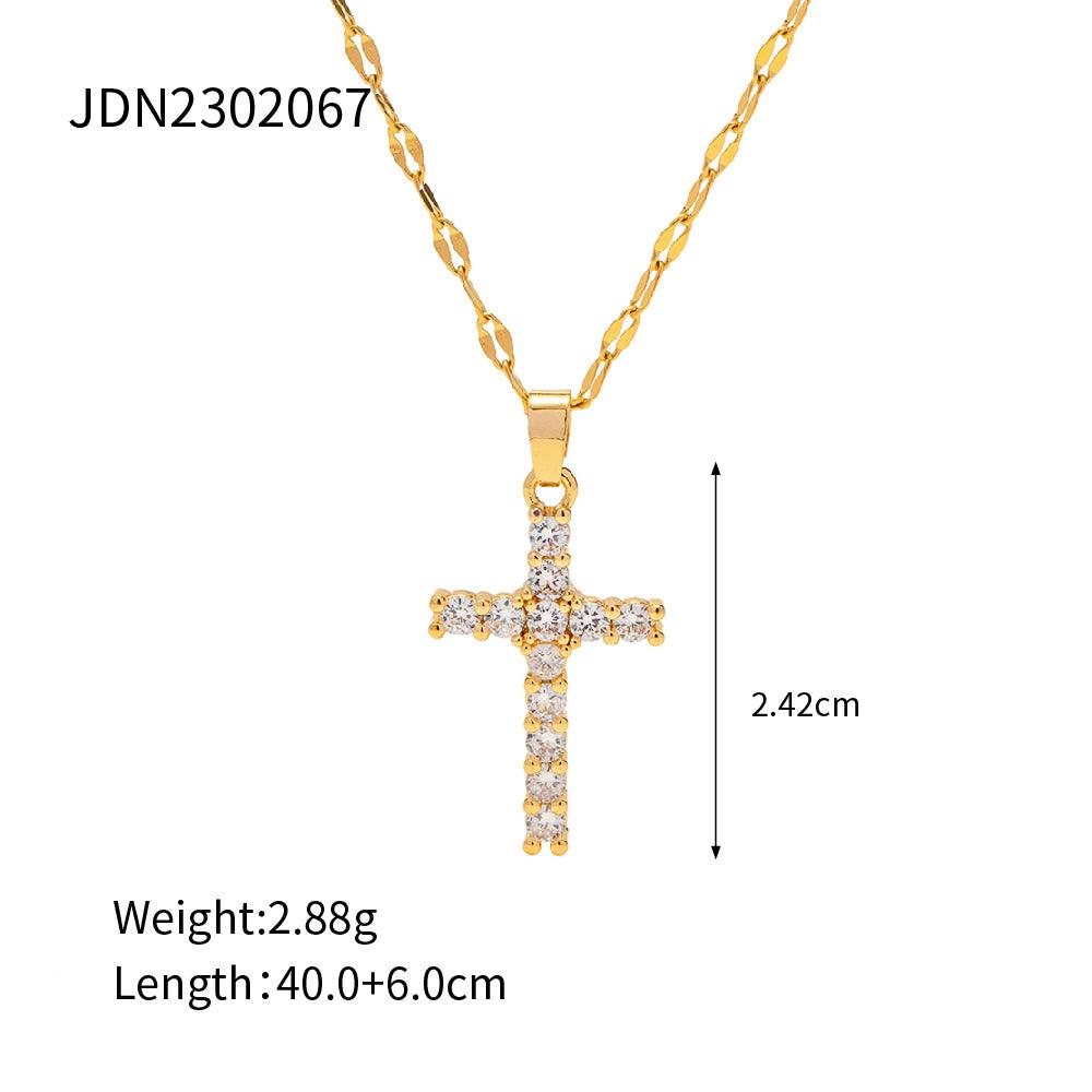 Cross Zirconia Necklace