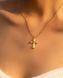 Cross Tiger's Eye Stone Necklace
