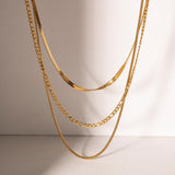 3 Layered Snake Chain Necklace