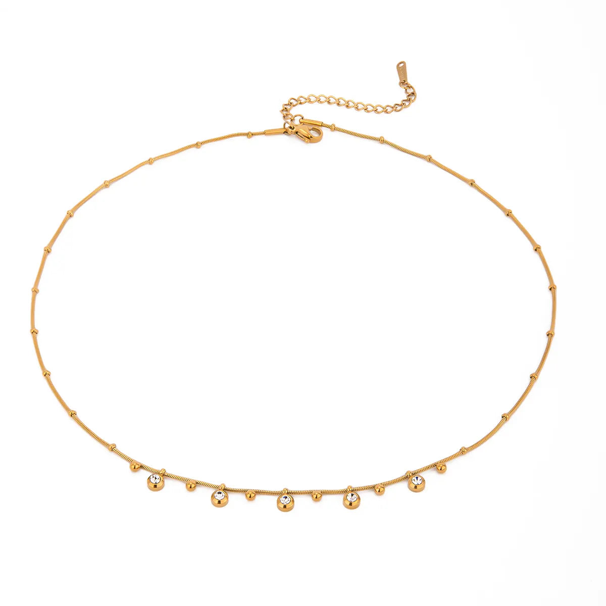 Zia Bead Elegant Zirconia Necklace