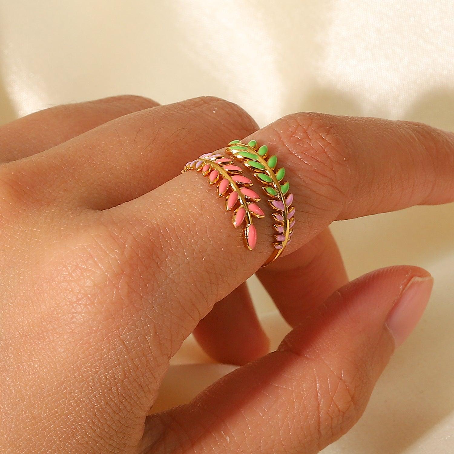 Lasha Leafy Resizable Ring