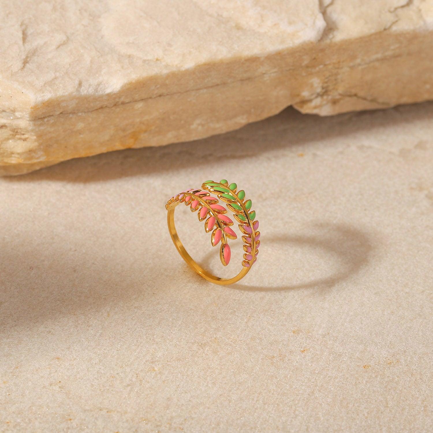 Lasha Leafy Resizable Ring