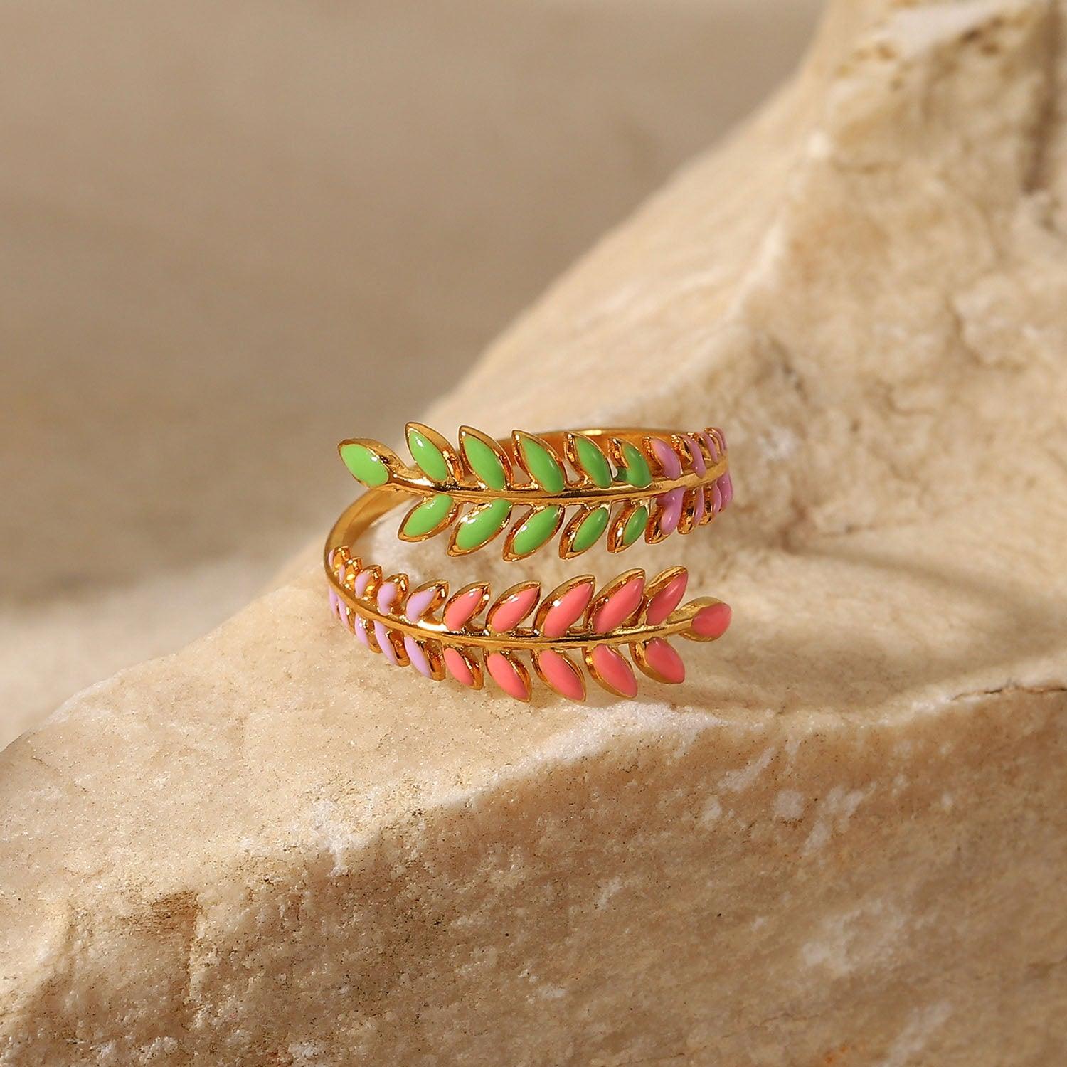 Lasha Leafy Resizable Ring