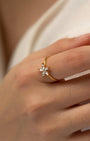 Flower Zirconia Resizable Ring