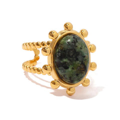 Vintage Stone Resizable Ring