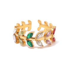 Thazhampoo Multi-Color Resizable Ring