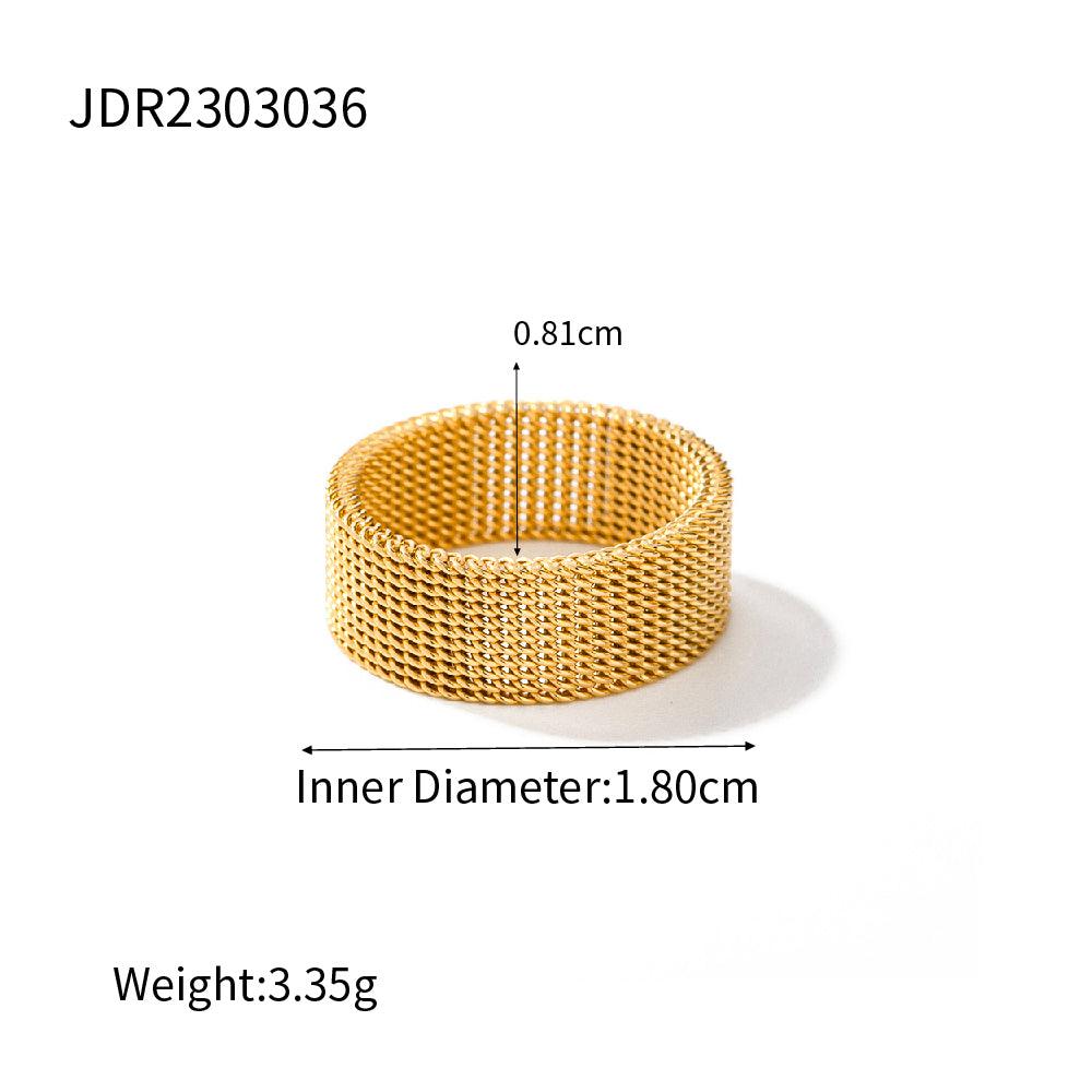 Simple Wide Band Woven Ring