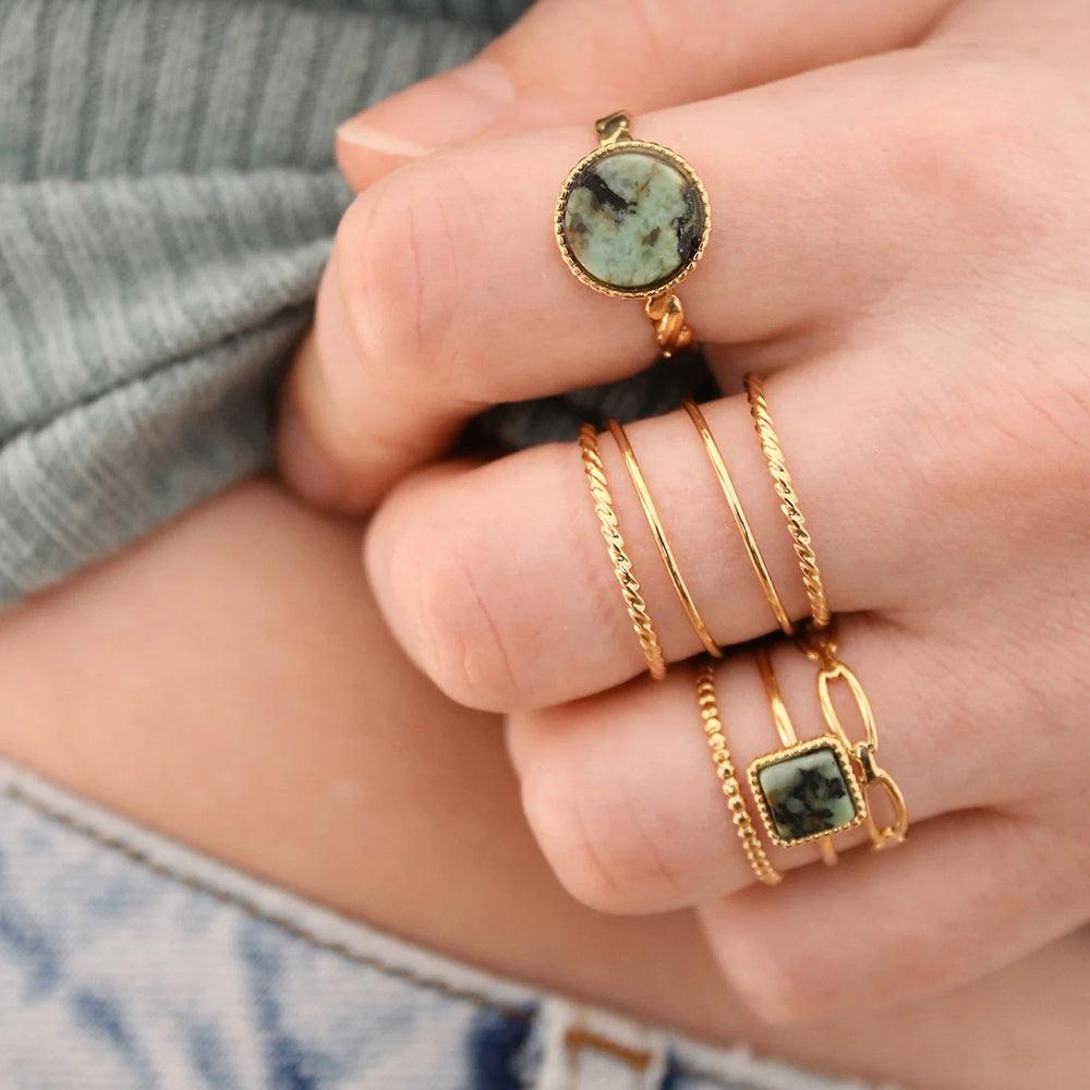 Agatha Layered Resizable Ring