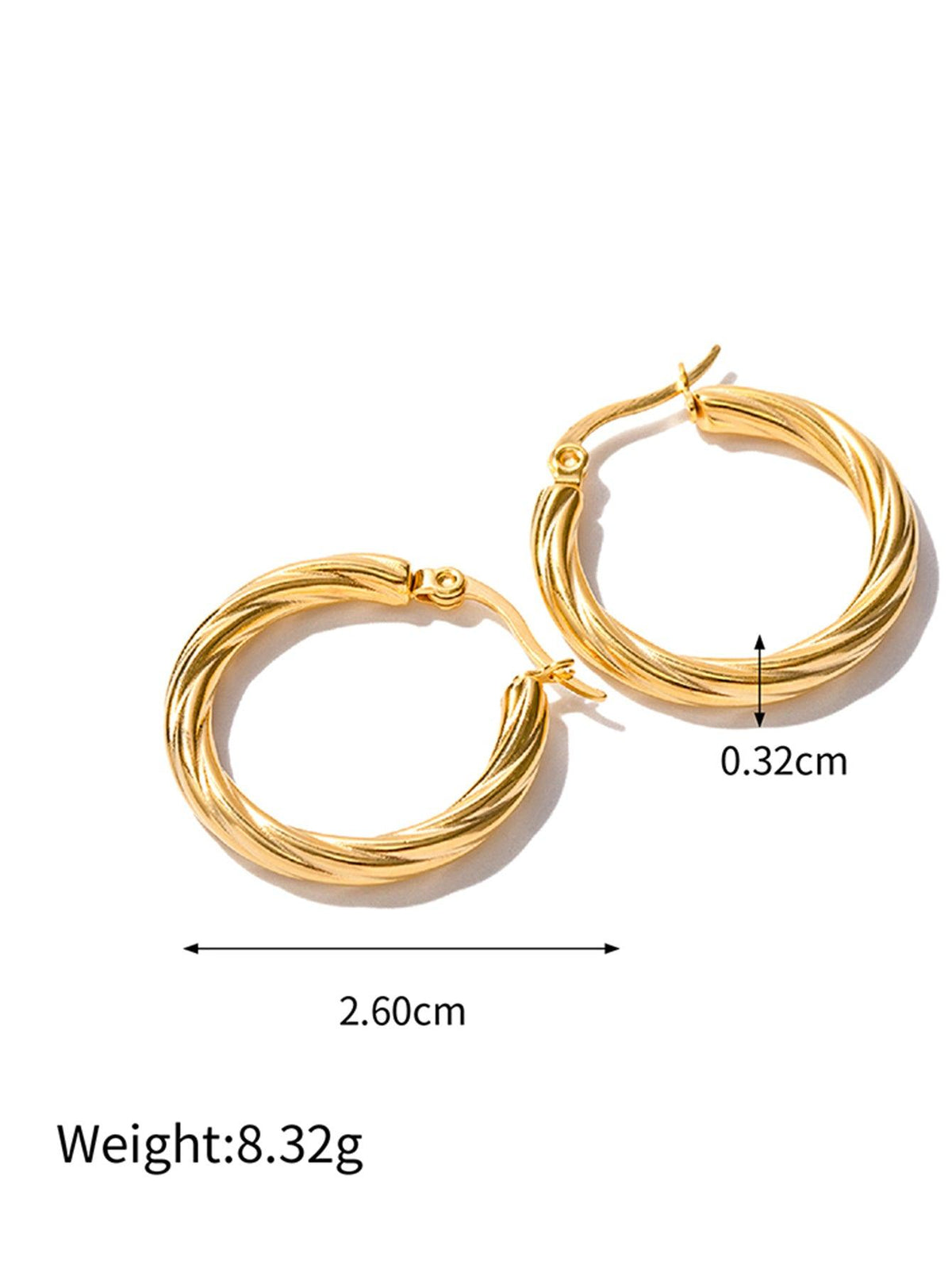 Big Twisty Circle Hoop Earrings