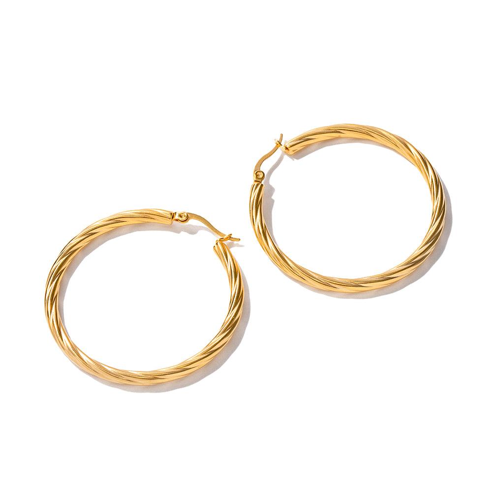 Twisty Hoop Earrings